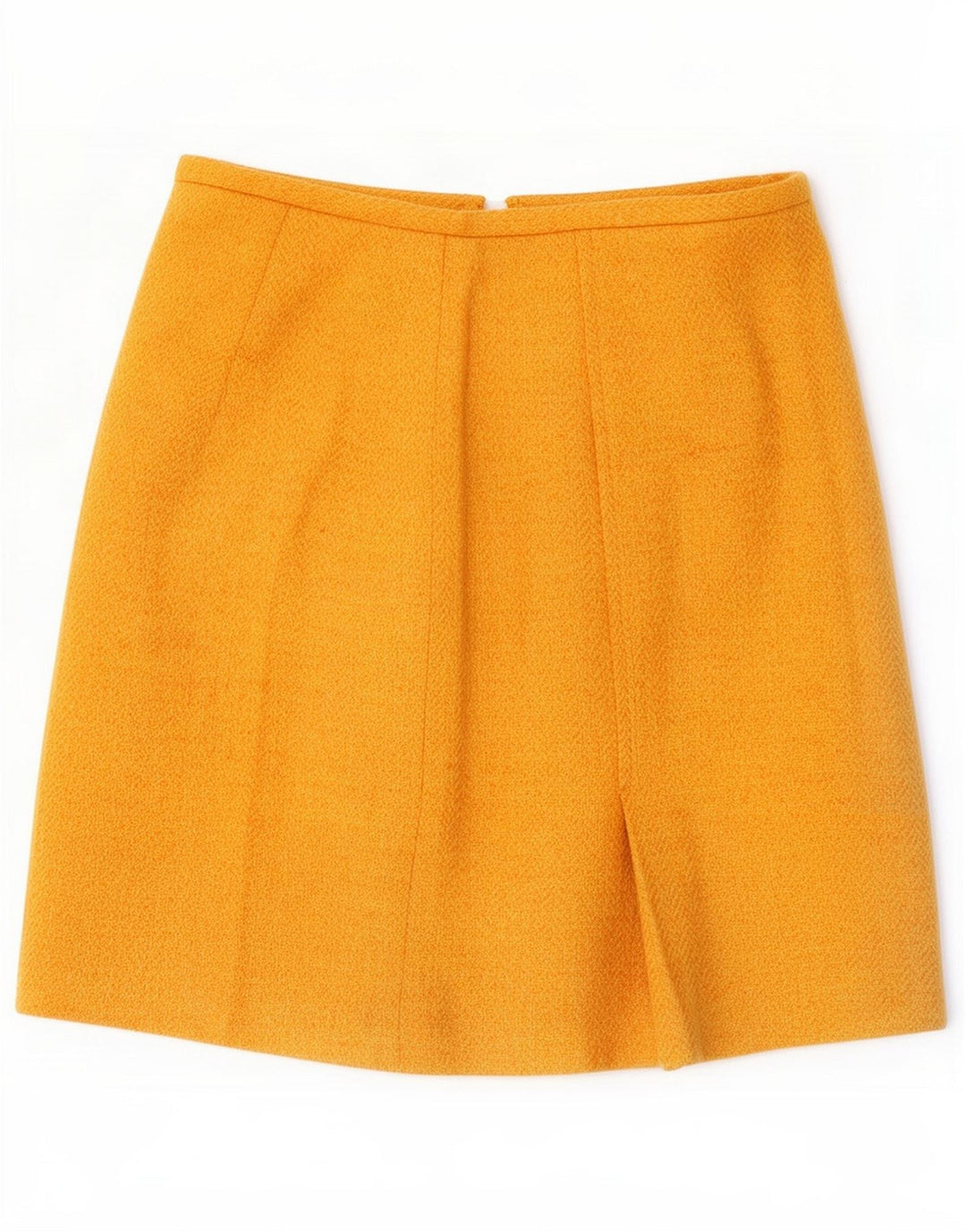 Mini saia feminina Henry Cottons IT 42 Médio W28 espinha de peixe amarela