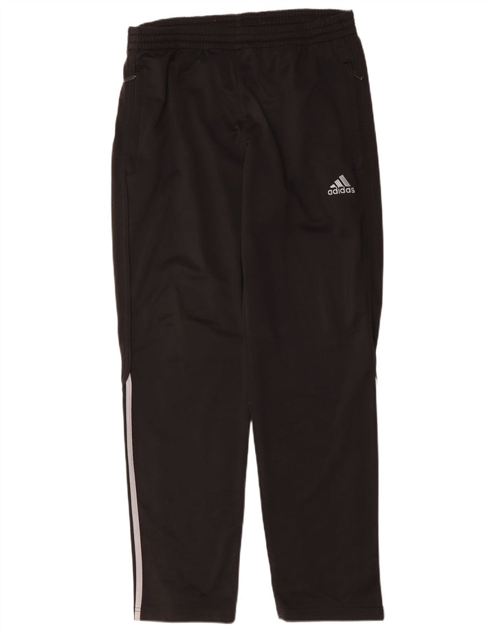 Calças de treino masculinas Adidas UK 36/38 poliéster preto pequeno