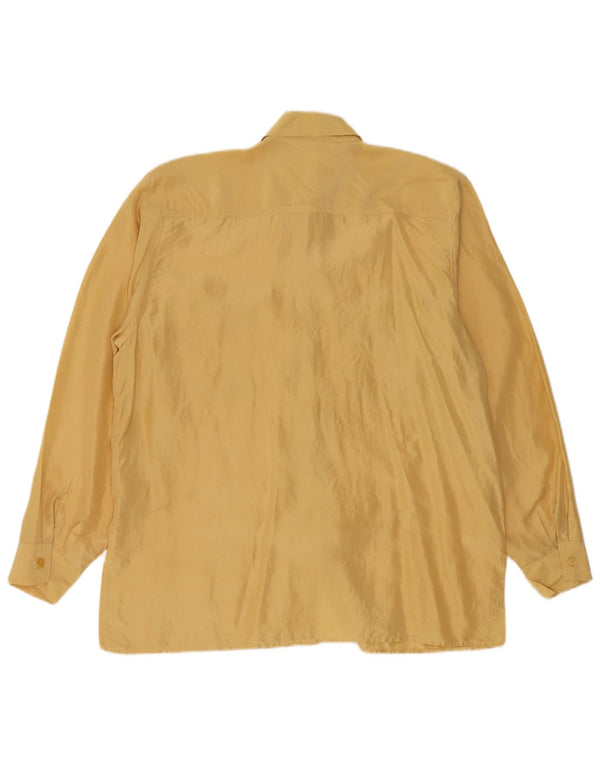 Blusa feminina oversized LINEAV EU 40 seda amarela média