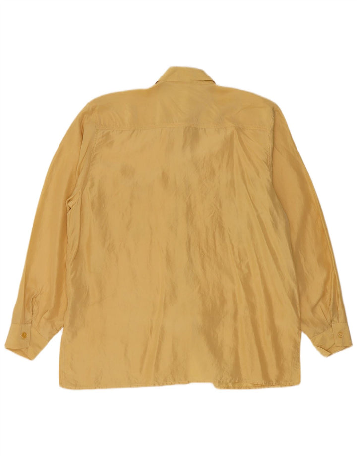 Blusa feminina oversized LINEAV EU 40 seda amarela média