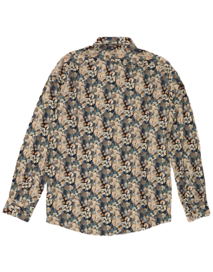 Camisa masculina Guide London XL azul floral algodão