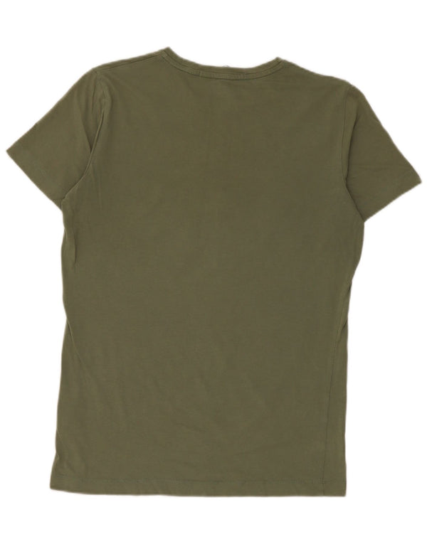 Camiseta feminina Calvin Klein Jeans com estampa gráfica, 10 algodão cáqui pequeno