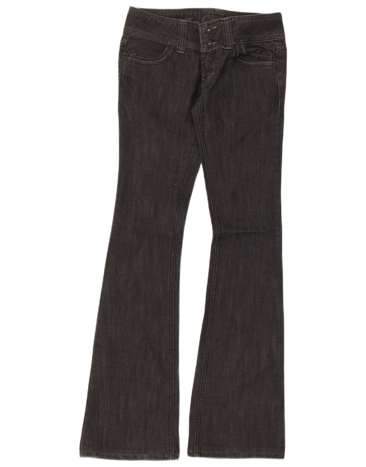 Guess Calça jeans feminina larga W25 L32 algodão preto