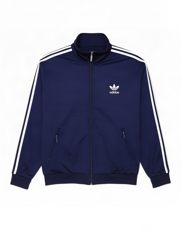 Adidas Mens Tracksuit Top Jacket UK 38/40 Médio Azul Marinho Poliéster