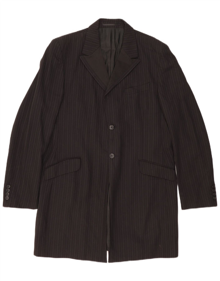 Sobretudo masculino Dolce & Gabbana UK 42 XL preto listrado