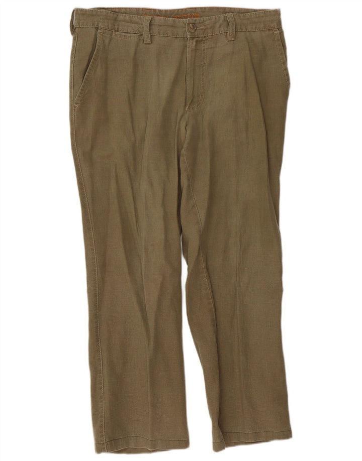 Calça chino reta masculina CAMEL ACTIVE W36 L27 algodão cáqui