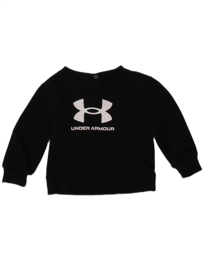 Suéter gráfico UNDER ARMOUR para bebês meninos 9-12 meses algodão preto