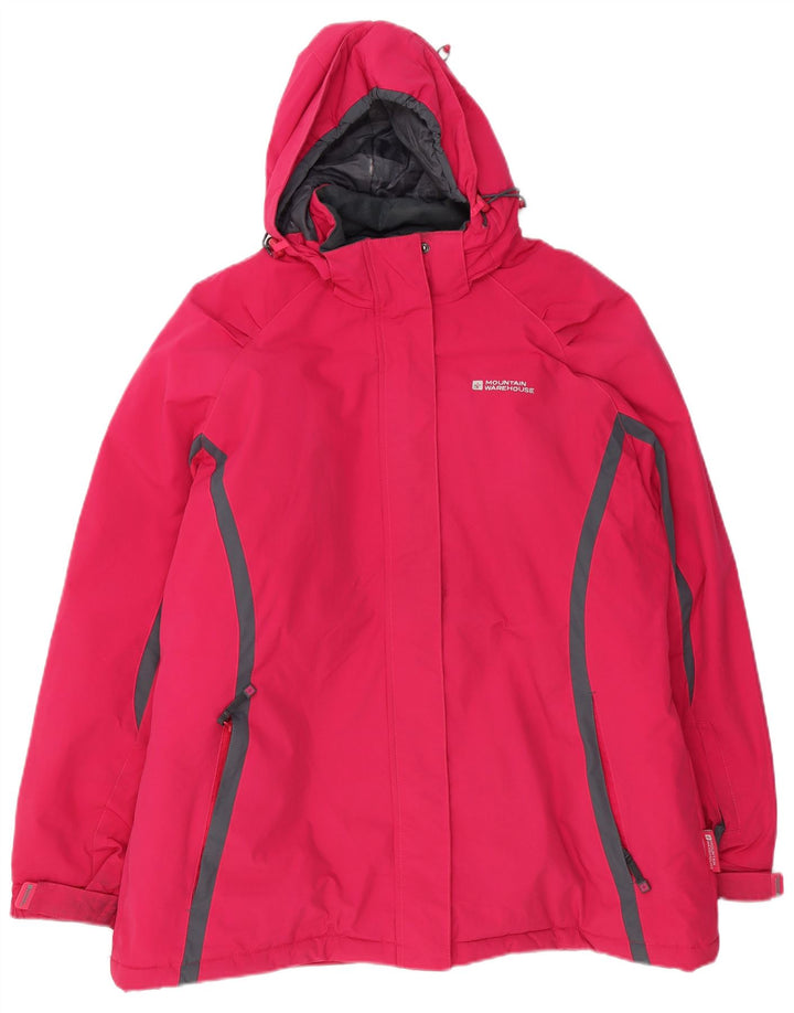 Jaqueta corta-vento feminina Mountain Warehouse com capuz grande tamanho UK 18 XL rosa