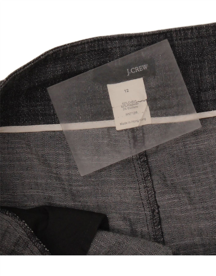 J. CREW Saia reta feminina EUA 12 grande W32 algodão cinza