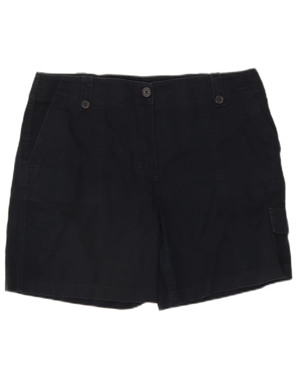 Shorts cargo feminino Marks & Spencer UK 16 grande W34 azul marinho algodão