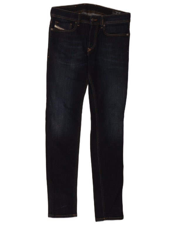 Diesel Mens Sleenker Skinny Jeans W30 L32 Azul Marinho Algodão
