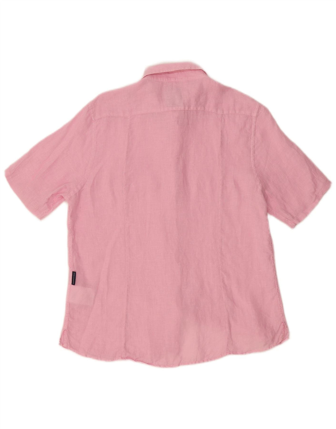 Camisa feminina de manga curta NORTH SAILS UK 14 linho rosa médio