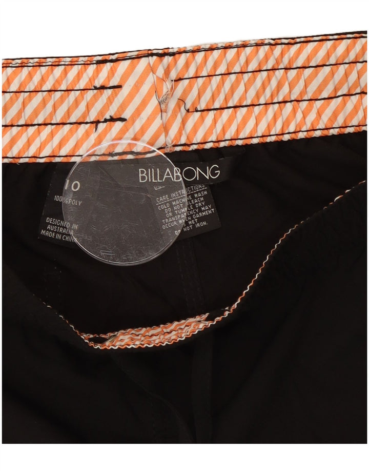 Shorts de natação feminino Billabong US 10 grande poliéster preto