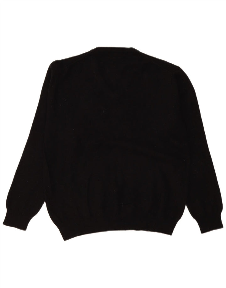 Suéter feminino Gant com decote em V Reino Unido 18 XL lã preta