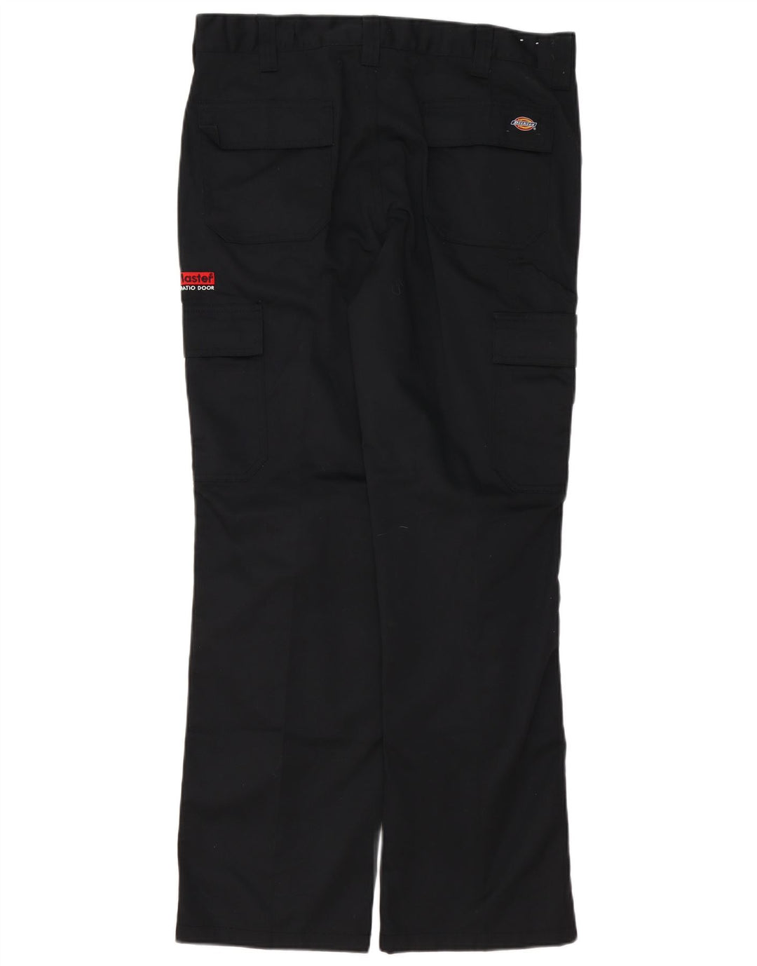 Calças cargo retas masculinas Dickies W34 L31 poliéster preto