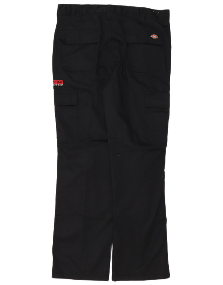 Calças cargo retas masculinas Dickies W34 L31 poliéster preto