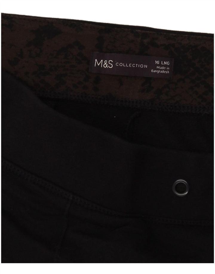 Calça de treino feminina Marks & Spencer UK 16 grande azul marinho