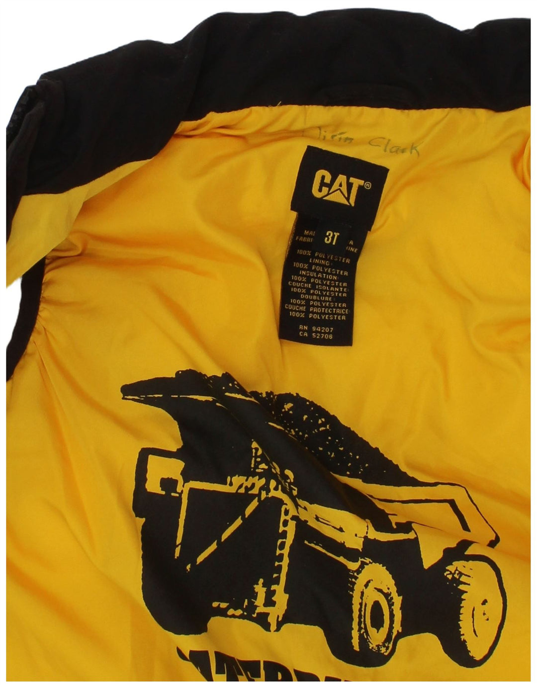 Colete acolchoado CAT Boys 2-3 anos poliéster preto
