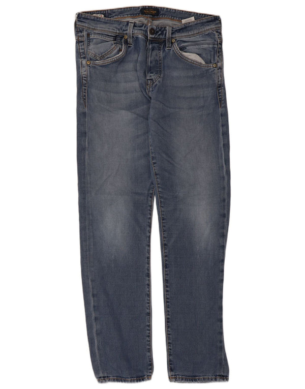 Jeans retos masculinos Jack & Jones W33 L32 algodão azul