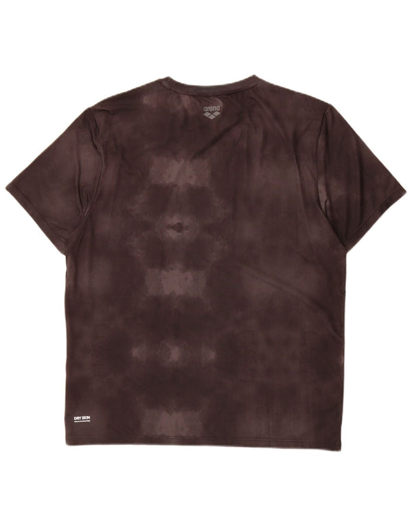 Arena Mens Graphic Camiseta Top Grande Cinza Tie Dye Poliéster