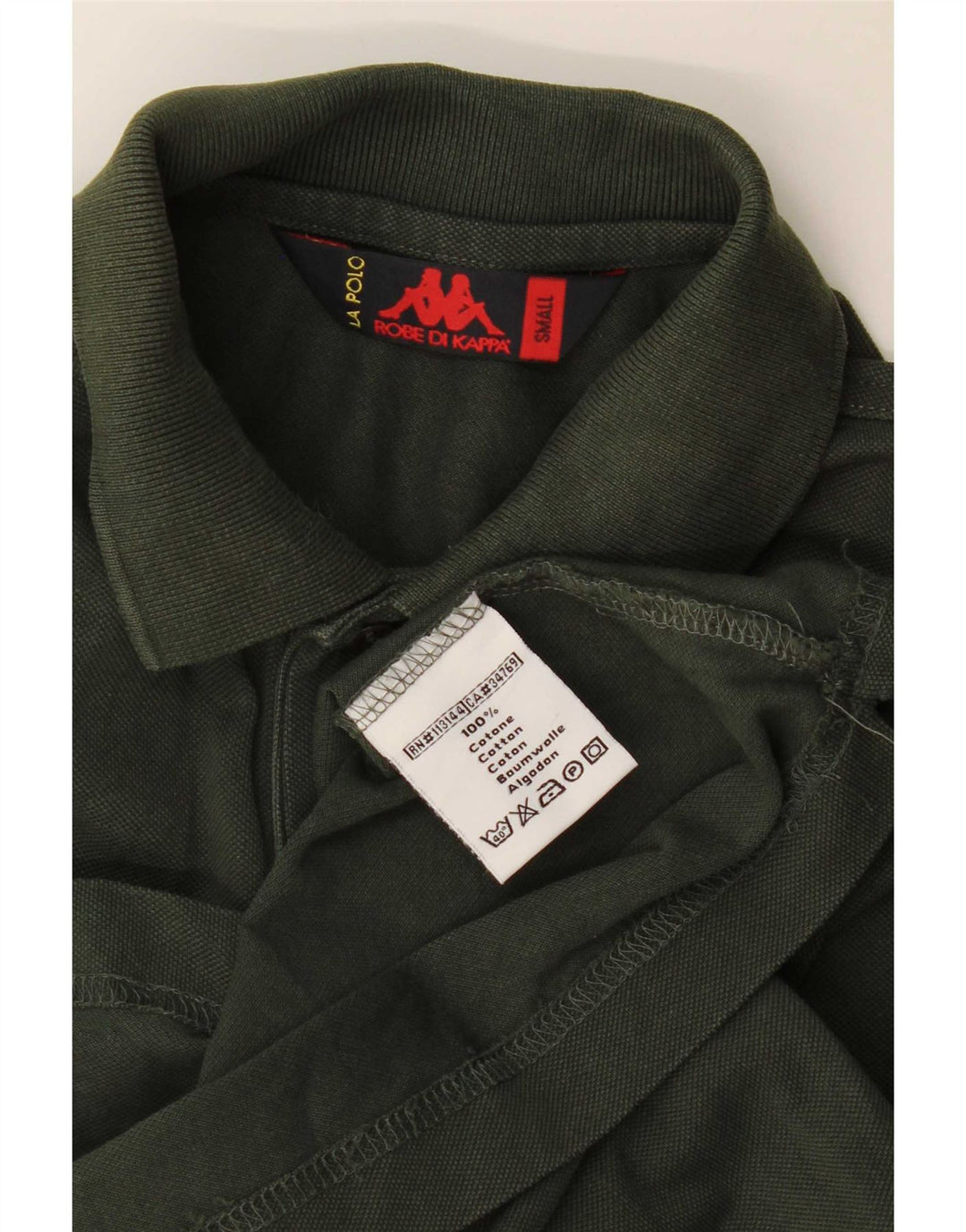 Camisa polo masculina Kappa pequena algodão cáqui