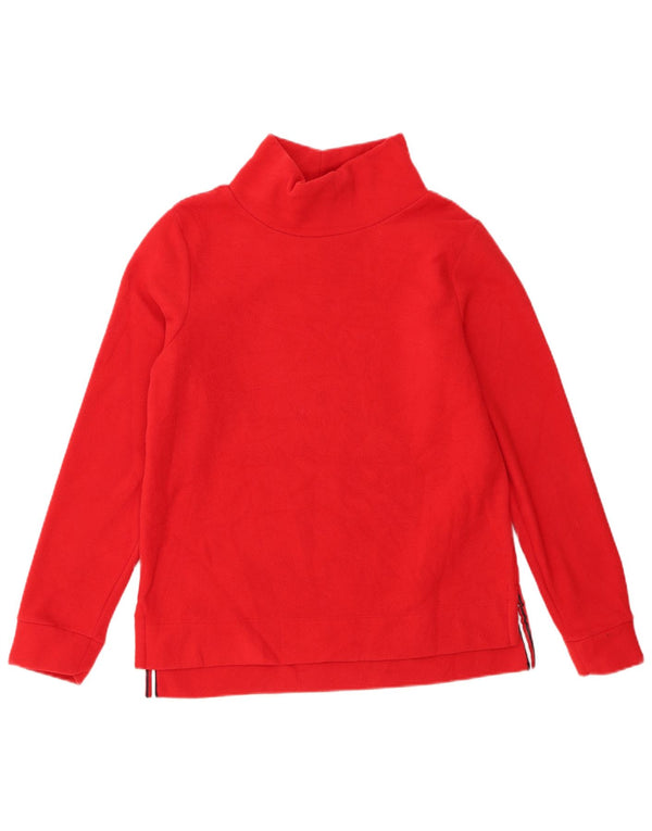 Jumper de lã feminino Tommy Hilfiger UK 10 pequeno poliéster vermelho