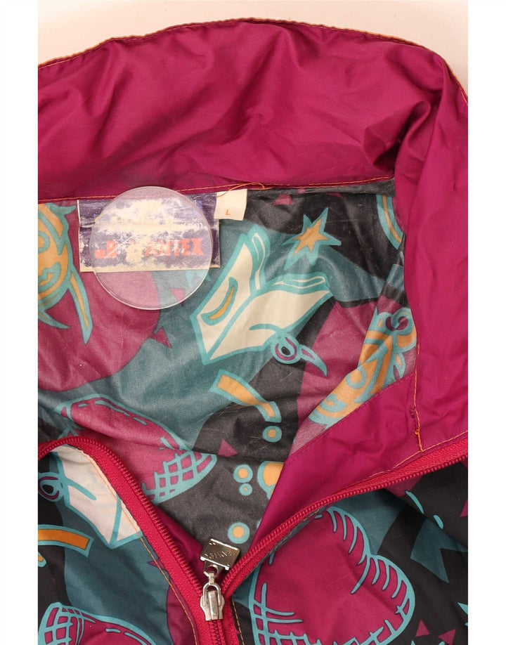 Capa de chuva masculina com capuz J Jeantex UK 40 grande geométrica multicolorida