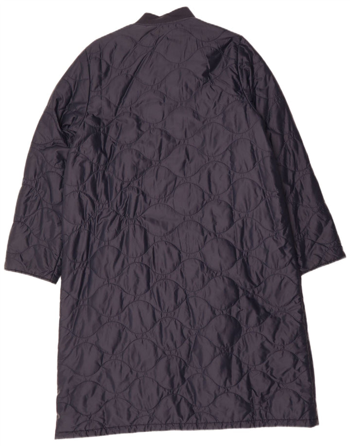 Casaco acolchoado grande feminino Barbour Reino Unido 12 azul marinho médio