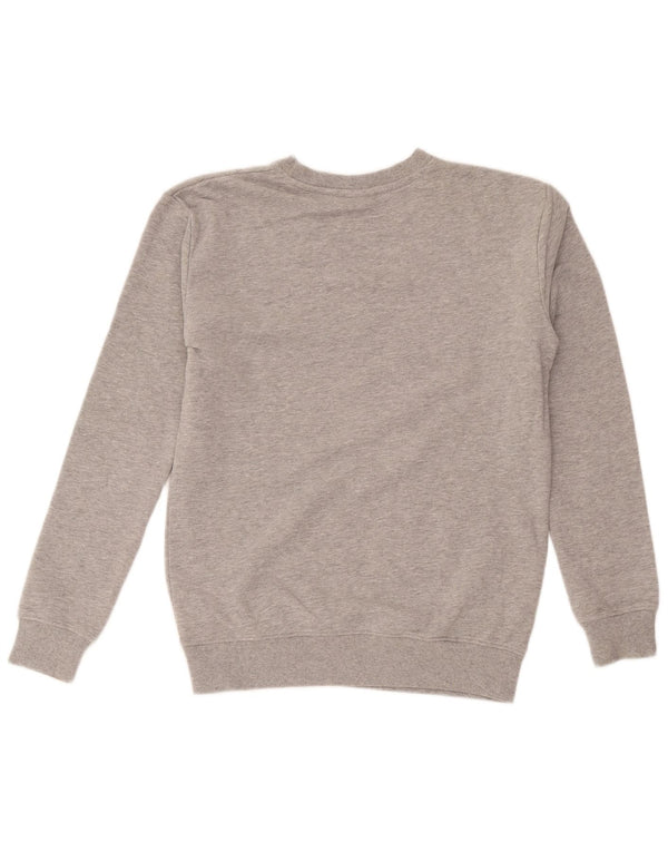 Ellesse moletom feminino jumper UK 8 pequeno algodão manchado cinza