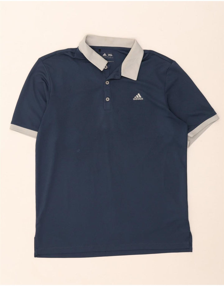 ADIDAS Mens Rugby Polo Shirt Médio Azul Marinho Poliéster
