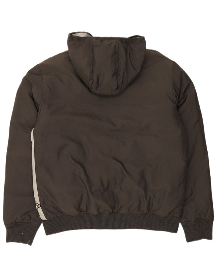 Jaqueta masculina acolchoada reversível com capuz Bear UK 40 grande poliamida cinza