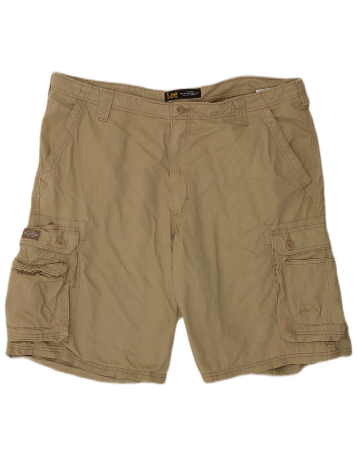 Shorts cargo masculinos Lee W40 XL algodão cáqui