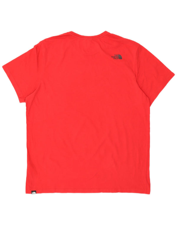 Camiseta gráfica masculina THE NORTH FACE Top 2XL algodão vermelho