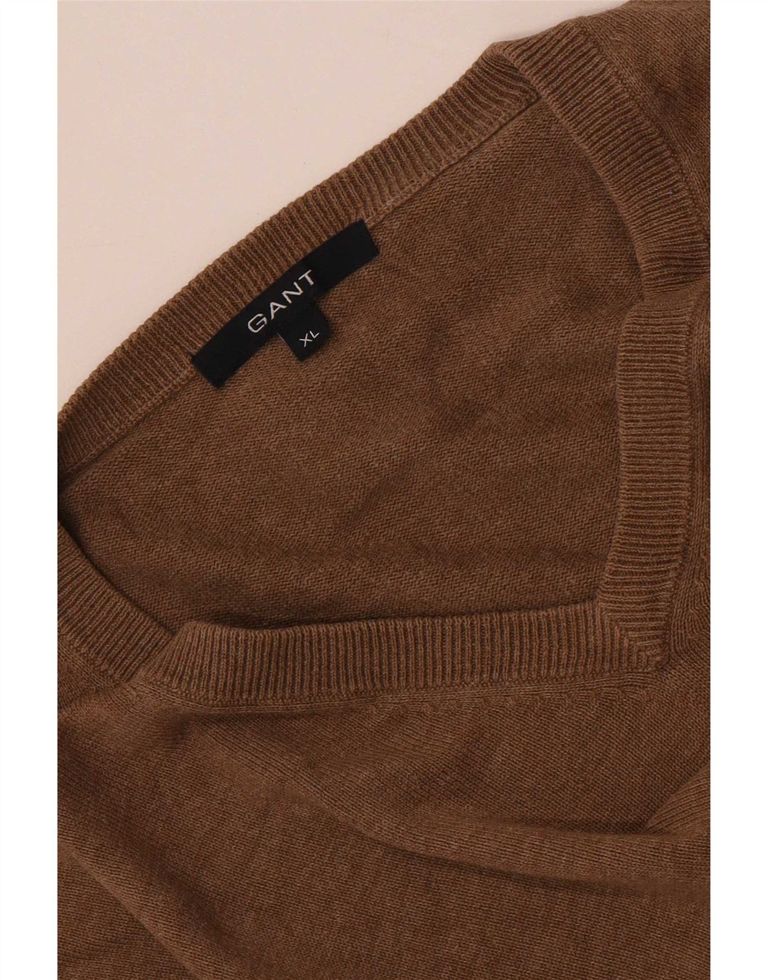 Suéter masculino Gant com decote em V XL marrom
