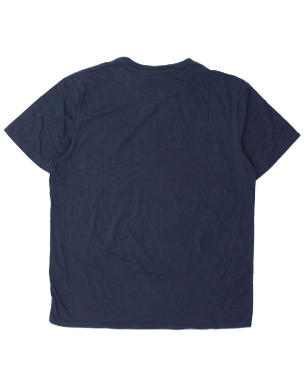 Camiseta gráfica masculina Levi's Top XL algodão azul marinho