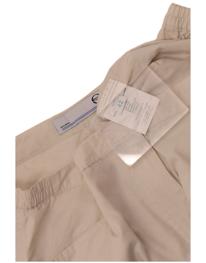 Shorts feminino casual Sergio Tacchini IT 42 médio W30 algodão branco