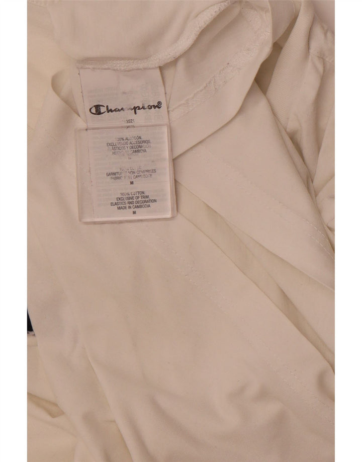 Camiseta masculina gráfica CHAMPION Top médio algodão branco