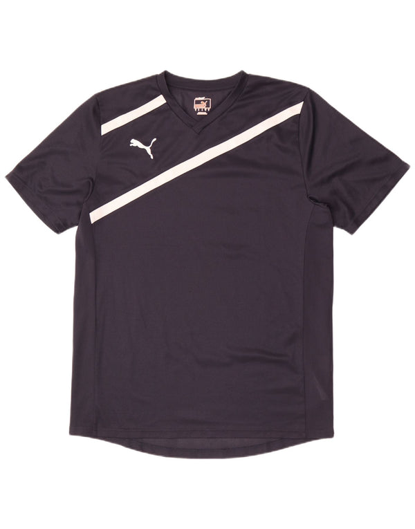 Camiseta masculina Puma grande listrada azul marinho