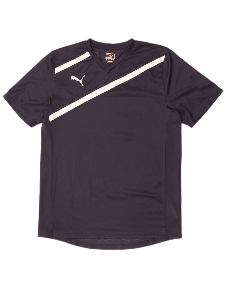 Camiseta masculina Puma grande listrada azul marinho