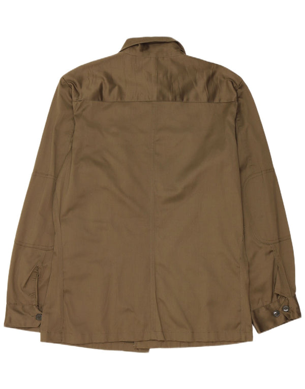 Camisa militar masculina vintage XL cáqui