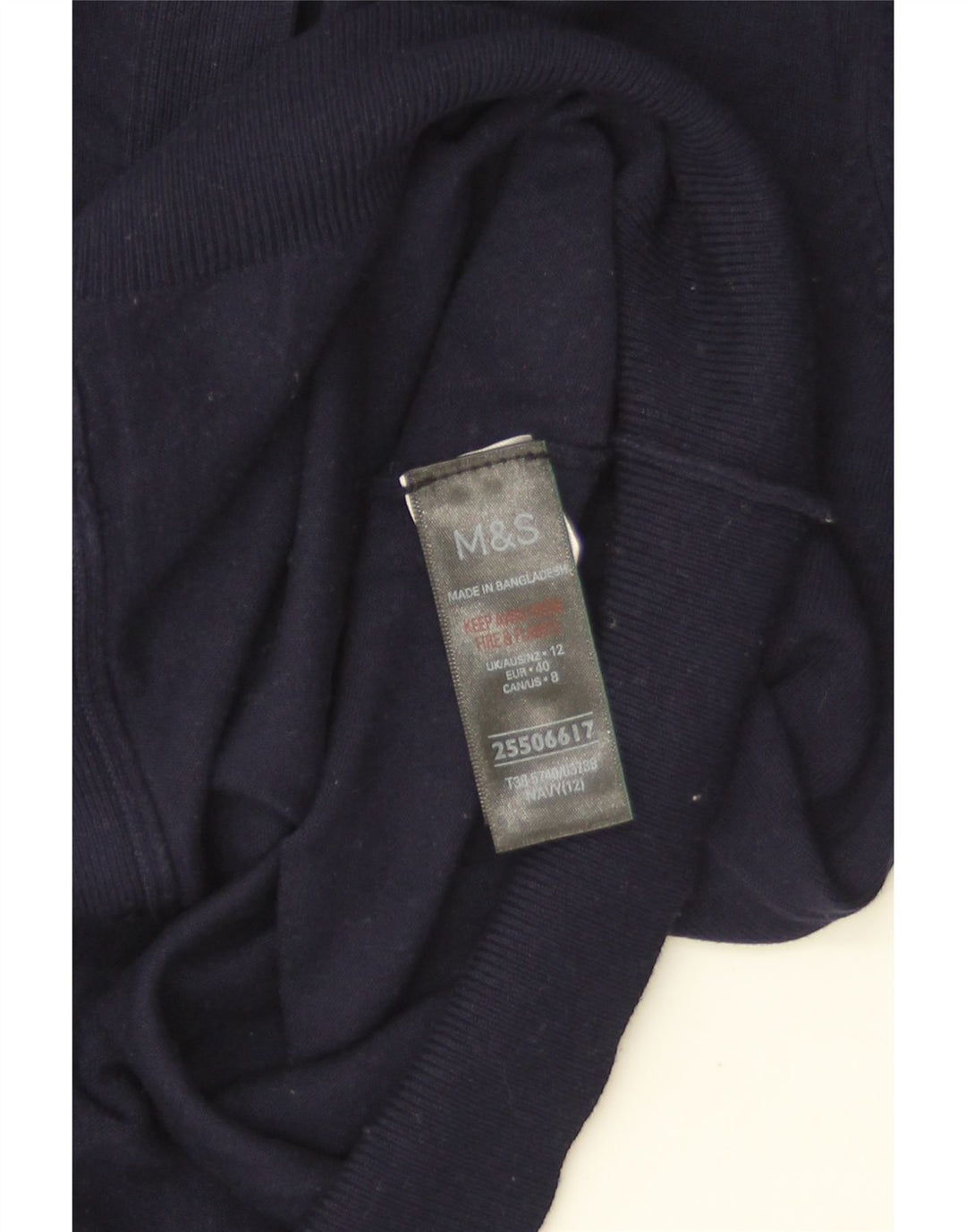 Suéter cardigã feminino Marks & Spencer UK 12 viscose azul marinho médio