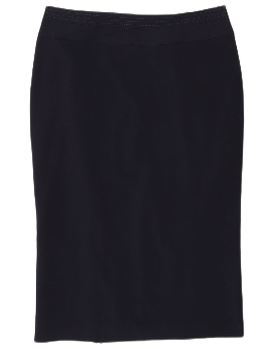 Saia lápis feminina Marks & Spencer UK 12 médio W30 azul marinho poliéster