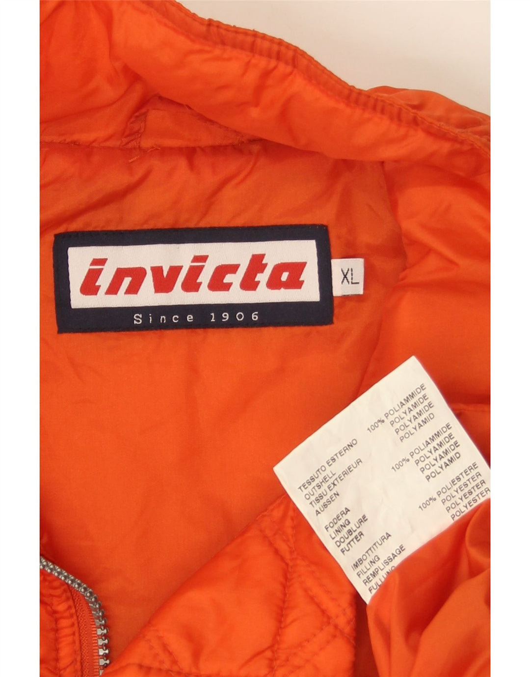 Colete acolchoado masculino INVICTA UK 42 XL poliamida laranja