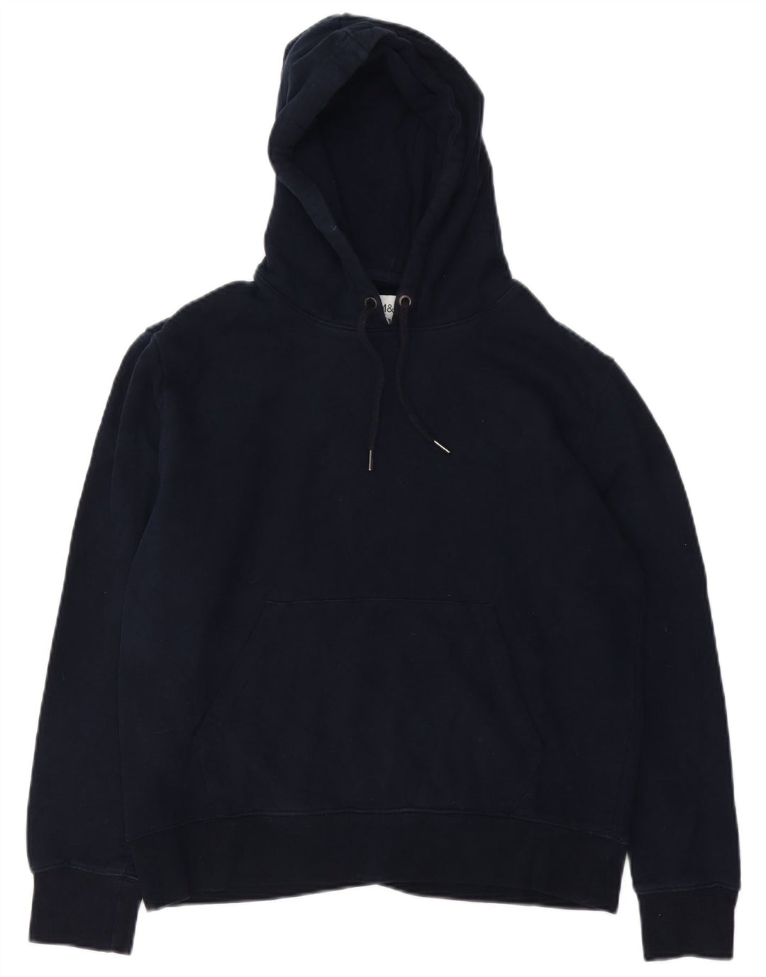 Suéter feminino Marks & Spencer com capuz médio azul marinho algodão