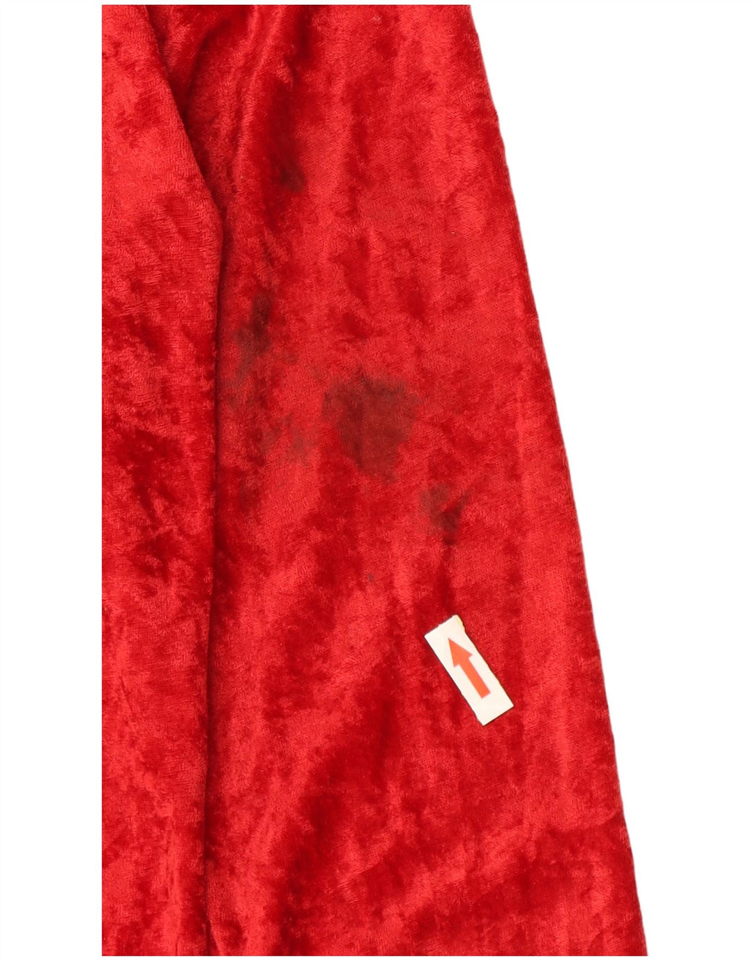 Body de veludo feminino vintage Reino Unido 14 algodão vermelho médio