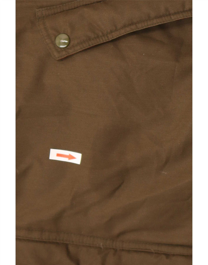 Jaqueta acolchoada masculina vintage UK 42 XL marrom