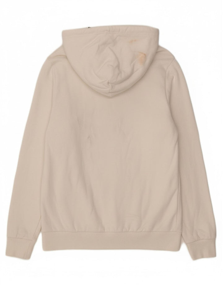 DIESEL moletom com capuz gráfico masculino médio algodão branco