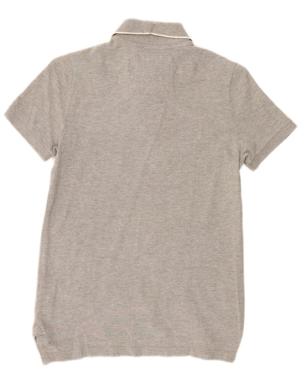 Camisa polo masculina Abercrombie & Fitch 13-14 anos XL cinza algodão