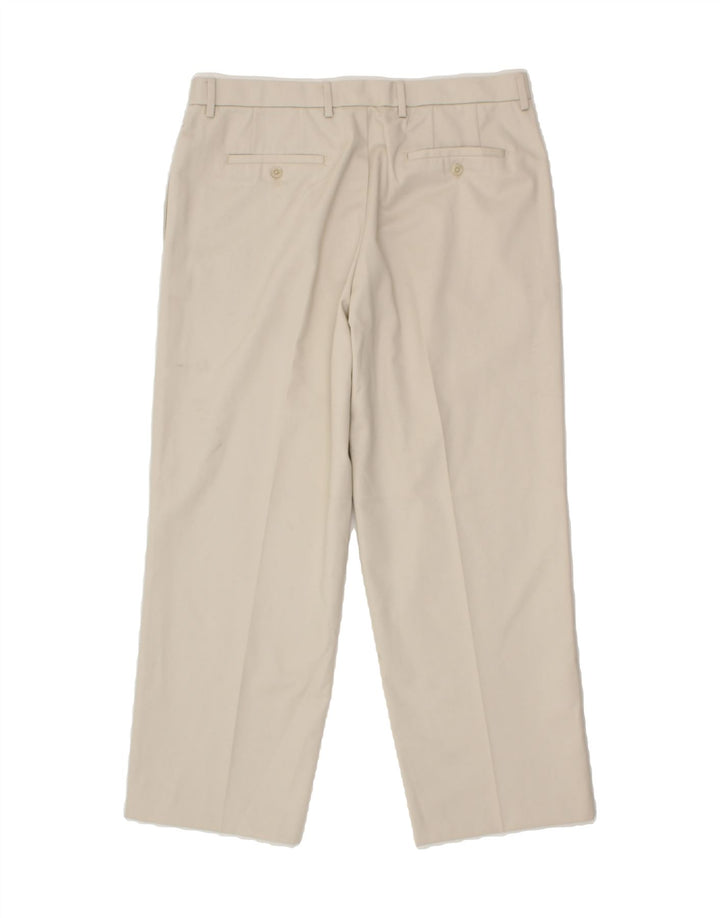 IZOD Mens Straight Chino Trousers W38 L32 Beige Cotton Vintage Izod and Second-Hand Izod from Messina Hembry 