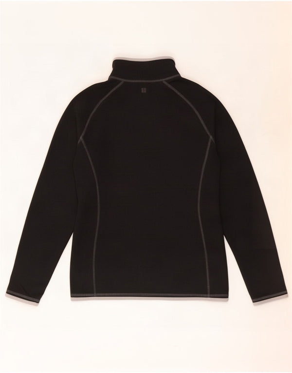 Mountain Warehouse Womens Zip Neck Fleece Jumper UK 8 Pequeno Poliéster Preto